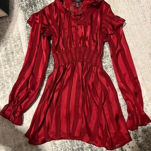 Forever 21 Red Satin Blouse